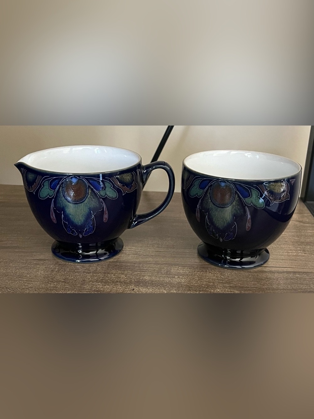 Denby Baroque Cream and Sugar Bowl